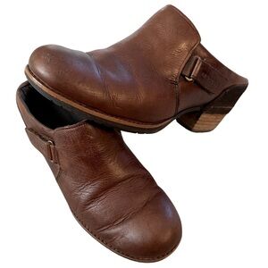 Merrell Shiloh Mule Clog Shoes Women 8.5 Brown Leather Comfort Mule Block Heel